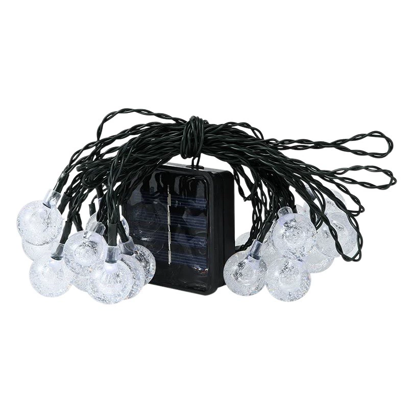 Фабрика Прямая Амазонка Солнечный свет строка 20LED Хрустальный Пузырь Шар Капля воды открытый декоративный светильник садовый светильник