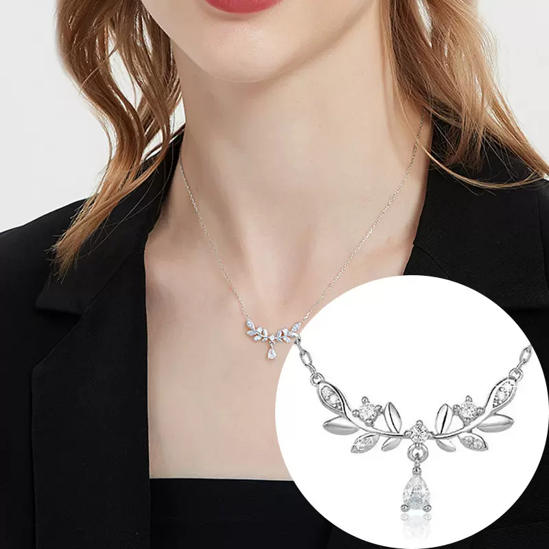 苍兰诀同款月桂女神项链纯银水滴锁骨链女高级感轻奢新款饰品爆款