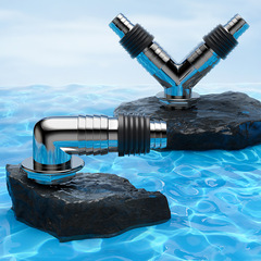 Plastic elbow laundry drain sanitary dual-use three-way accessory drainage pipe laundry drain elbow