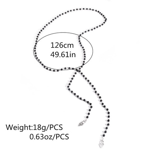 European and American cross-border new fashion necklace jewelry, simple, beautiful and versatile hand-beaded pearl long necklace wholesale