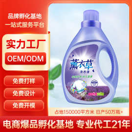 薰衣草洗衣液家用整箱批厂家地推礼品款持久留香去污2kg瓶装批发