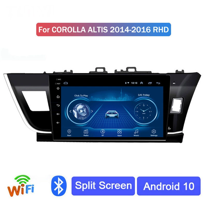 Применимо к Toyota Corolla 14-16 правый пептид Android навигатор GPS большой экран умный автомобиль
