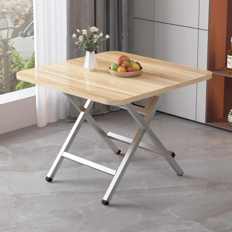 Mesa de comedor cuadrada pequeña plegable simple, dormitorio de casa de alquiler rectangular, apartamento pequeño, fábrica de mesas de comedor portátiles