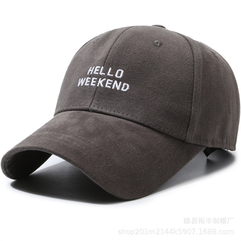 帽子女新款春秋季休闲百搭显脸小大头围字母刺绣宽弯檐男女棒球帽|undefined