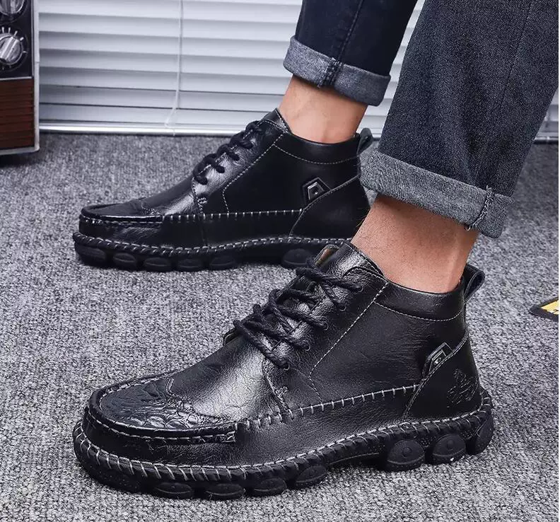 Мужская обувь Cross-Border, повседневная кожаная обувь, дышащая обувь больших размеров, модная обувь, повседневная мужская обувь, качественная обувь, модная обувь, мужские ботинки, внешняя торговля