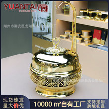 跨境不锈钢金色吊炉豪华酒店保温炉餐厅自助悬挂餐炉chafing dish