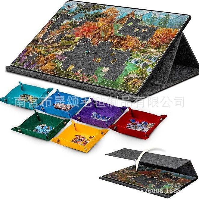 Hクロスボーダー新商品 パズルボード スタンド付き パズルマット 縦横自由調整 パズルマット パズルフェルト|undefined