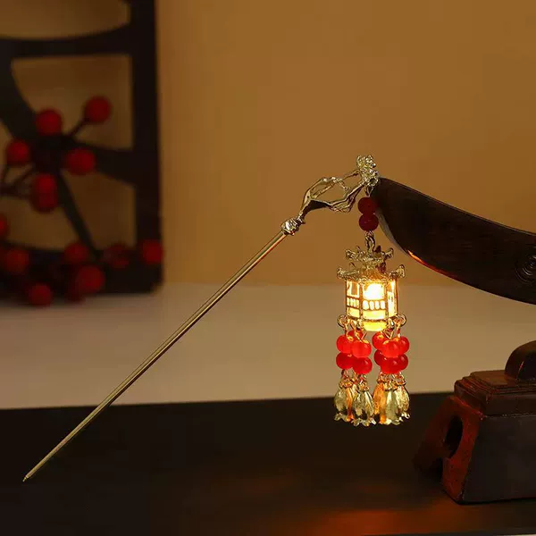 A-23 palace lantern red beads