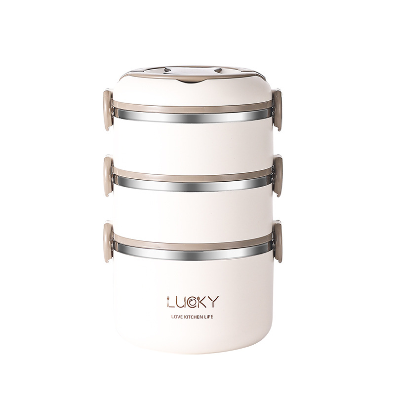 Japonés doble capa multi-capa al por mayor fábrica lonchera aislado de acero inoxidable 304 Grado de alimentos compartimiento de trabajador de oficina