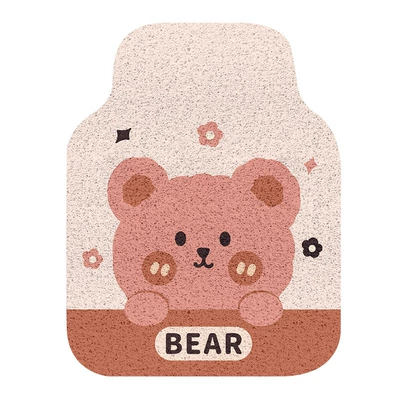 Peihui, Car Carpet - colored-silk-circle-little-bear-front-1