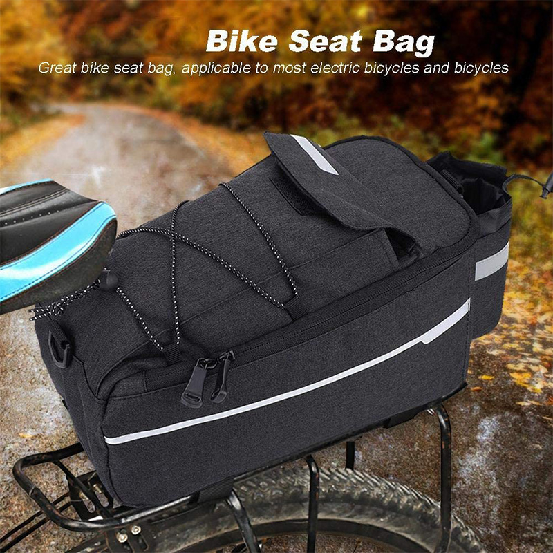 Paquete trasero de bicicleta de montaña bolsa de estante plegable equipo de equitación bolsa de camello bolsa de asiento trasero de poliéster con forro de aislamiento