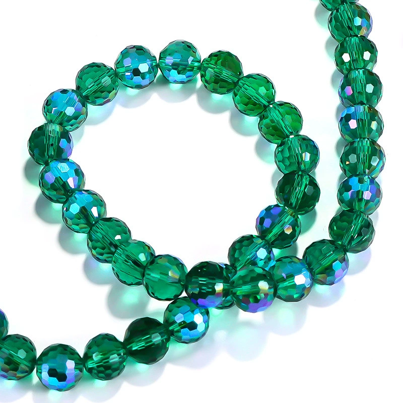 Кристальные стеклянные бусины Hongyun Crystal Glass Dishes Beads Super Flash Premium Diy Accessories Accessories Blasting Flashing Round Beads 96-сторонние земные бусины