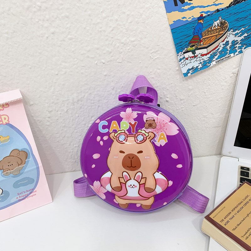 Kindergarten bebé bolsa pequeña de caparazón duro Kapibala mochila para niños y niñas snacks de viaje al aire libre mochila pequeña marea