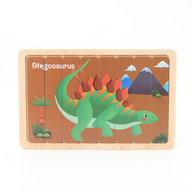 Venta directa de fábrica de bloques de construcción en forma de tira Montessori para bebés, rompecabezas de juguetes educativos para niños, venta al por mayor transfronteriza de juguetes de madera para ensamblar.