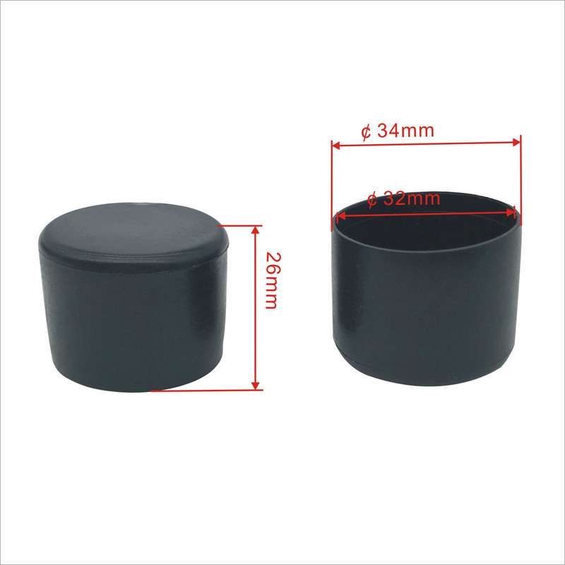 メーカー家具用丸パイプカバー、プラスチック角パイプカバー、足場用フットカバー、椅子用黒色フットカバー、機器用ゴム保護カバー|undefined