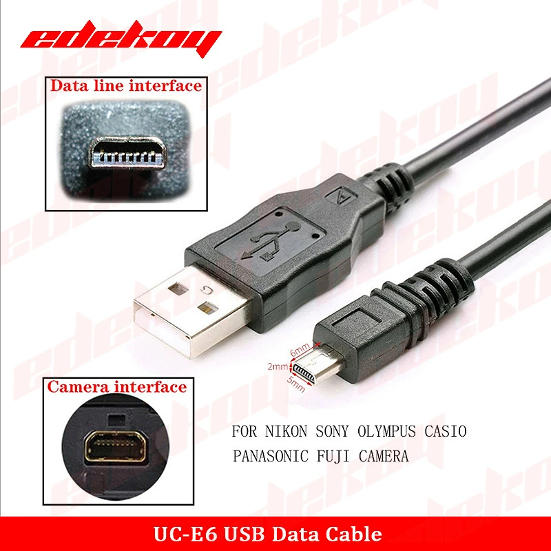 Подходит для Nikon UC-E6 USB-кабель для передачи данных линия зарядки зеркальная камера 8P небольшой порт кабель для передачи данных