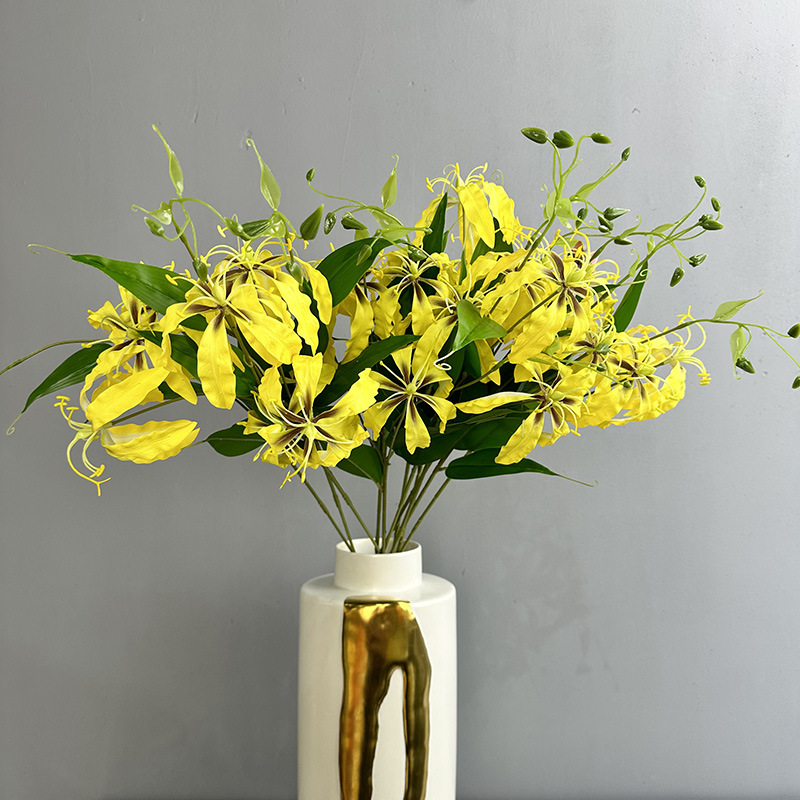 Artificial Flame Lily Nordic Style Home Decor For Wedding Flower_voghion.com