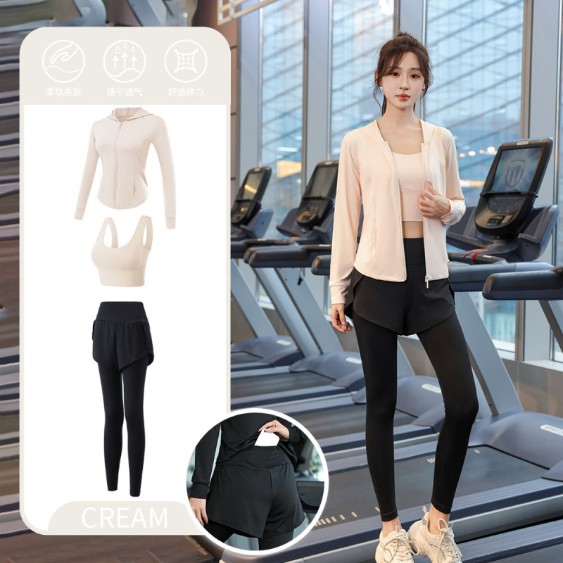 Juego de carrera para mujeres primavera y otoño principiantes de verano yoga deportivo rápido ropa seca trajes transpirables comercio exterior al por mayor