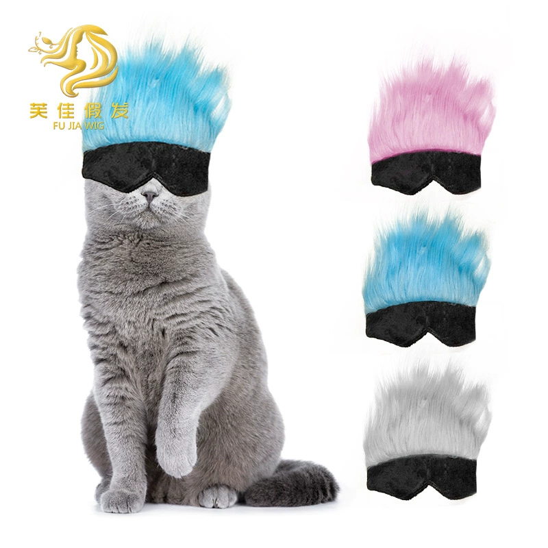 Поставки домашних животных Парик косплей парик кошачий глазная шляпа Парик домашних животных