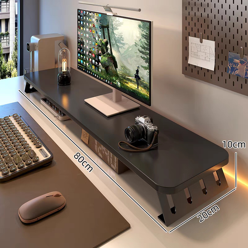 デスクトップコンピュータ高架デスクトップ拡張モニター高架ベースオフィスデスク収納ラックスクリーンサポートスタンド|undefined