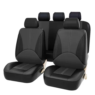 Universal seat cover: Cover Dustproof Cross-Border 4/9 Piece - perforated-black-gray-9-piece-set-five-seat-complete-set