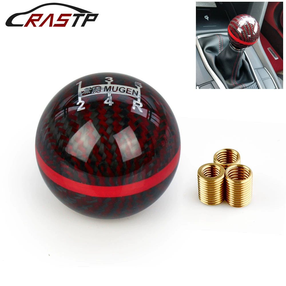 Трансграничный хит продаж: ручка переключения передач MUGEN из карбона с узором, для 5/6-ступенчатых МКПП