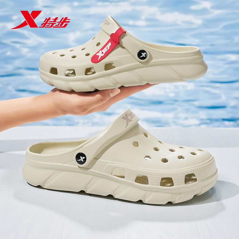 Xtep Croc Shoes メンズ アウターウェア 滑り止めつま先スリッパ 運転用 ビーチサンダル 軽量|undefined