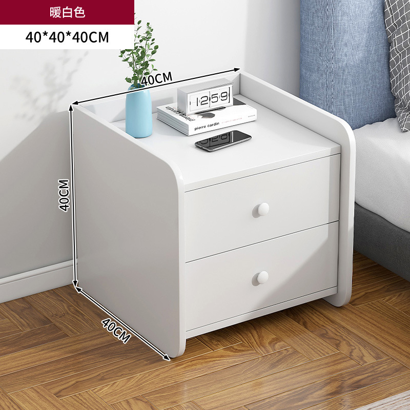 Personalizada al por mayor mesilla de cabecera moderna simple estante de cabecera del dormitorio doméstico ligero de lujo de alta calidad gabinete de almacenamiento junto a la cama