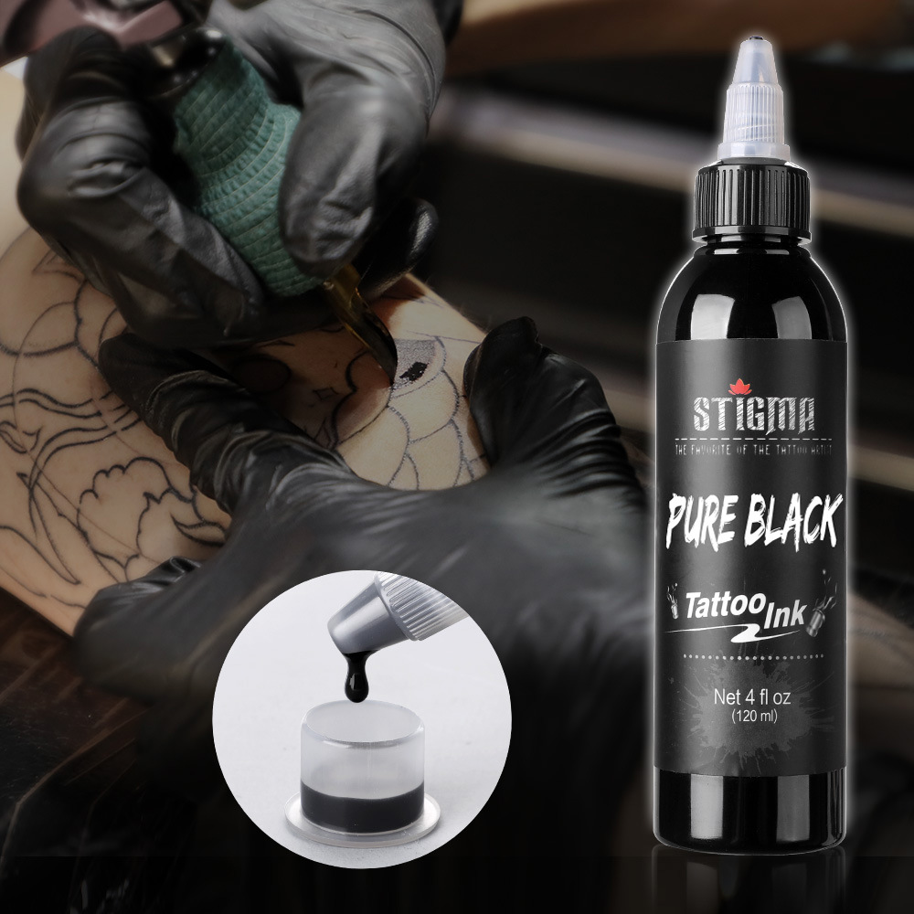Tinta de tatuaje de bordado de dragón REACH certificación de la UE Tinta de tatuaje profesional 120ml Tinta de tatuaje