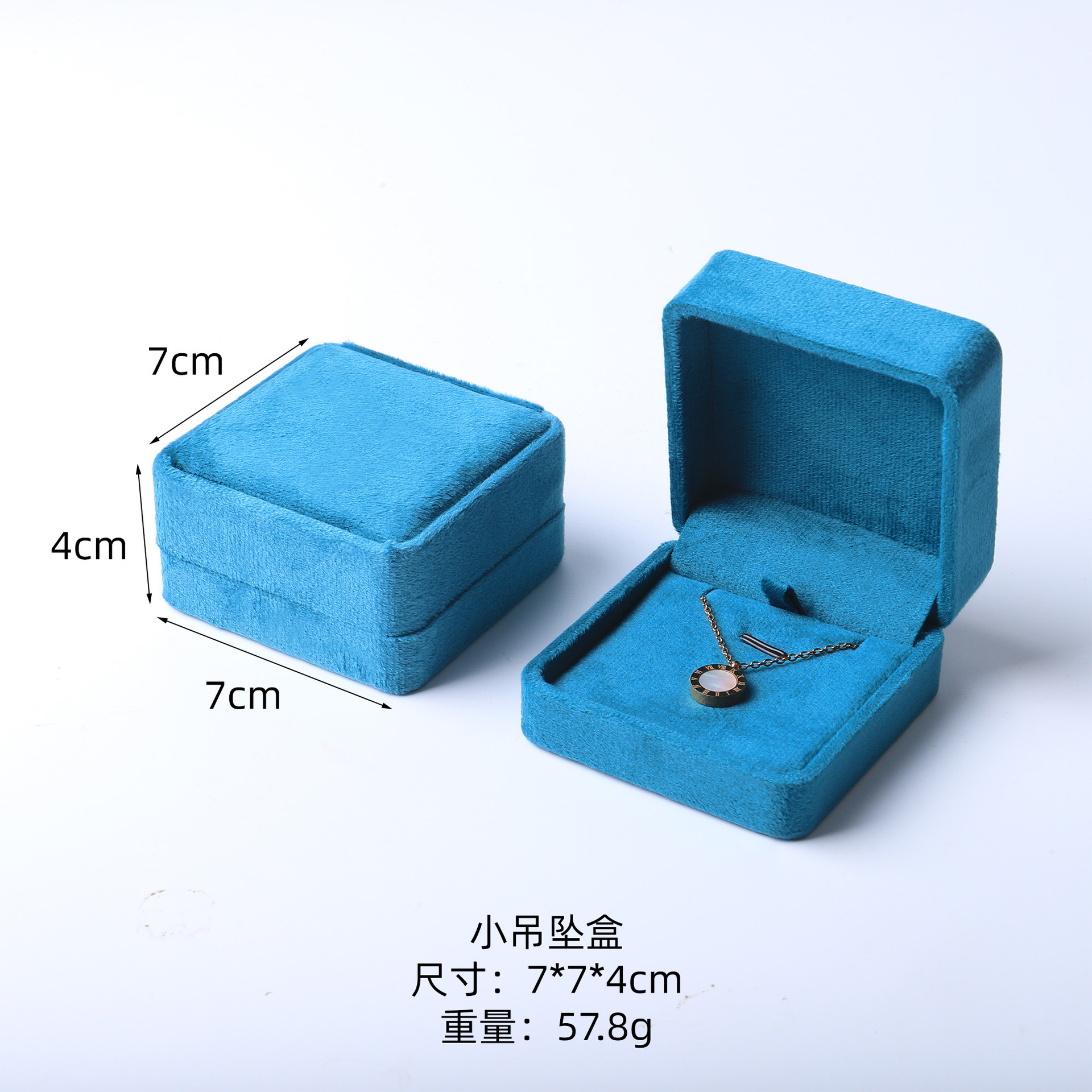 Caja de joyería de terciopelo de alta gama, caja de embalaje de terciopelo para anillos, pulseras, pendientes, cadenas largas, caja de regalo para joyería