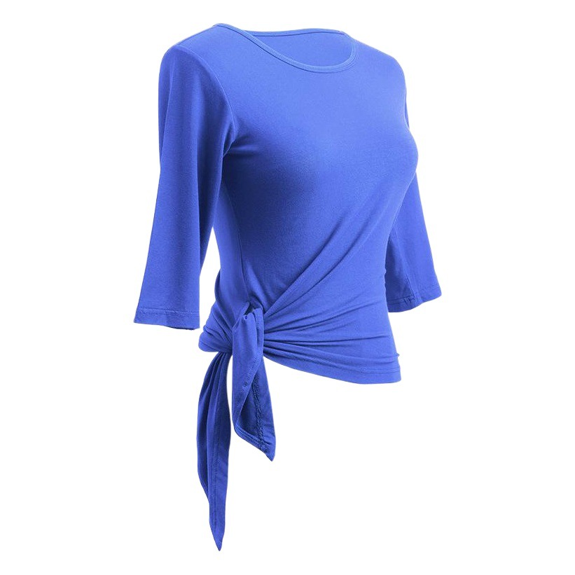 Ropa de práctica de danza moderna ropa de rendimiento de examen de arte corporal de las mujeres ropa de yoga ropa de danza clásica irregular media manga superior