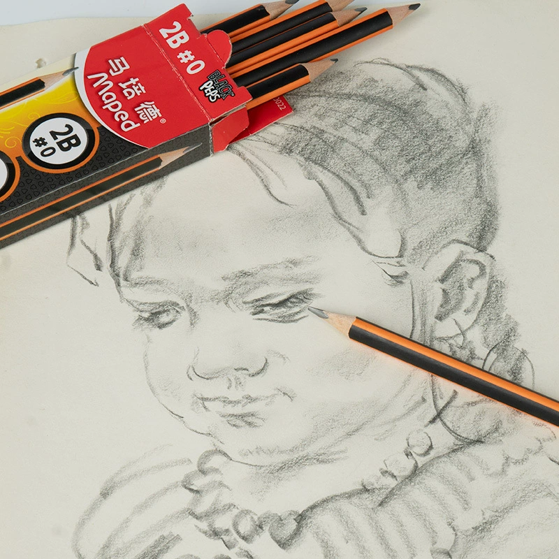Карандаш Ma Peide Drawing 2B для экзаменов, специальный детский портрет, 2H карандаш, для учащихся начальных классов, 2 до HB карандаш для рисования