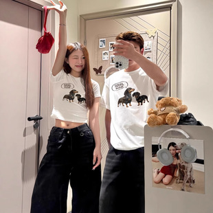 Summer Pure Cotton Short-Sleeved T-Shirt Couple Wear Lazy Style Loose Niche Design Tops for Men and Women Student Trendy Class Uniforms