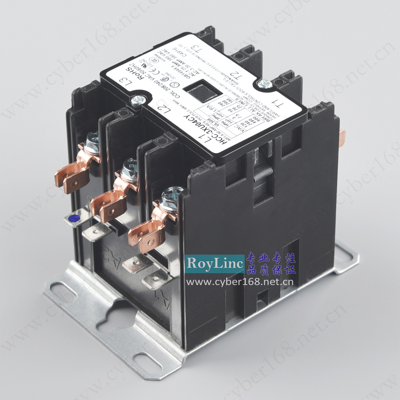 208V-240V 40A HCC-3XU04CY 50HZ60HZ空调热泵美式三相交流接触器