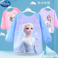 Детское пальто Disney для девочек, весенне-осенняя непромокаемая одежда с защитой от грязи, одежда для девочек, с длинным рукавом, защита от повязки, 2023