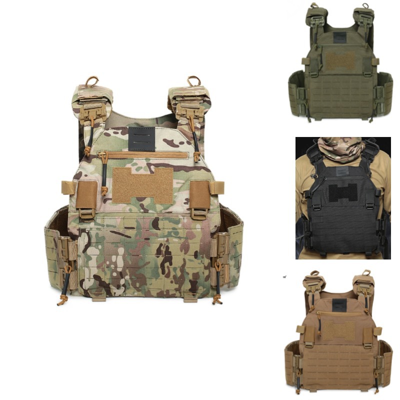 Camuflaje de campo transfronterizo chaleco de entrenamiento táctico multifuncional chaleco de protección de fanáticos militares chaleco de desmontaje rápido chaleco de chaleco