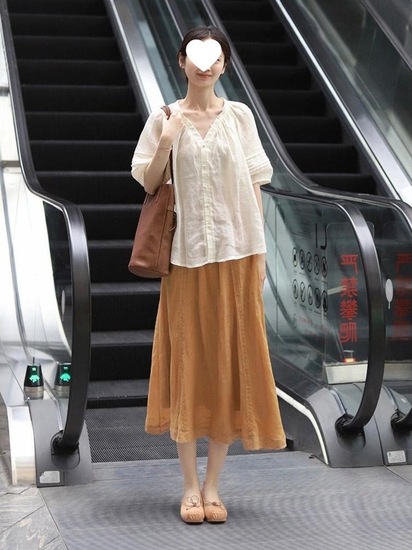 小个子穿搭一整套显瘦遮肉网红减龄棉麻上衣半身裙休闲套装女早秋|undefined
