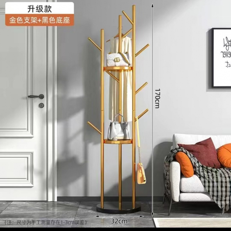 Percha de gorras de piso percha de ropa de dormitorio percha de ropa vertical moderna percha de ropa roja percha de bolsa de sala de estar doméstica
