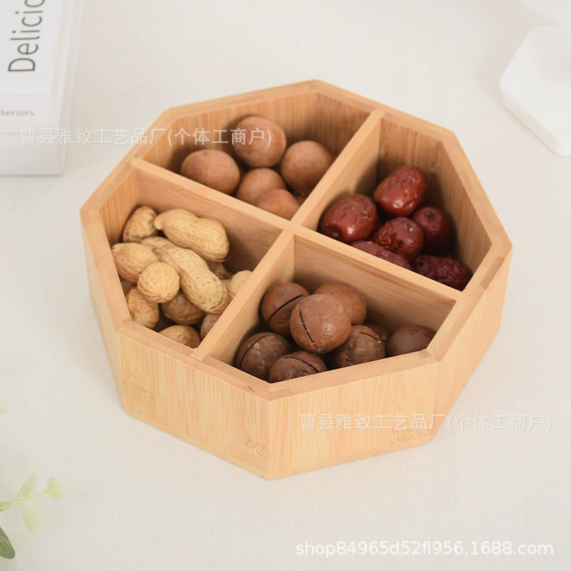 Бытовая коробка из бамбука и сушеных фруктов