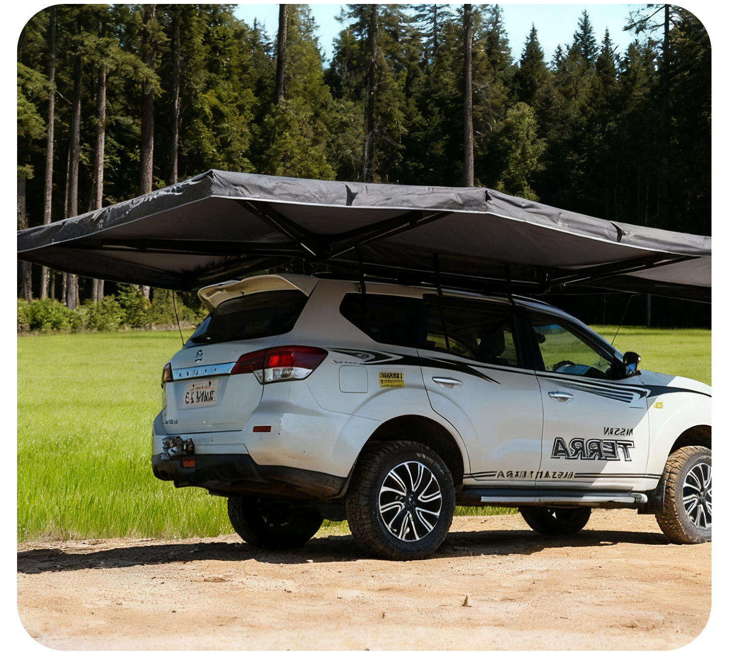 360-Degree Car Side Tent Double-Pole Side Tent Extended Version Canopy Outdoor Camping Suv Side Tent Side-Mounted Tent Sunshade