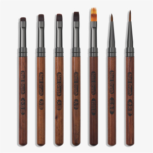 Japanese-style sandalwood pole nail pen large square phototherapy pen sweep pen small square bottom glue construction pen nail shop special