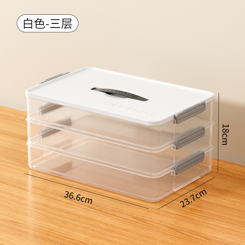 Caja de almacenamiento de recopilación de datos de oficina en el hogar caja de almacenamiento multifuncional de varios documentos caja de almacenamiento de archivos transparentes A4