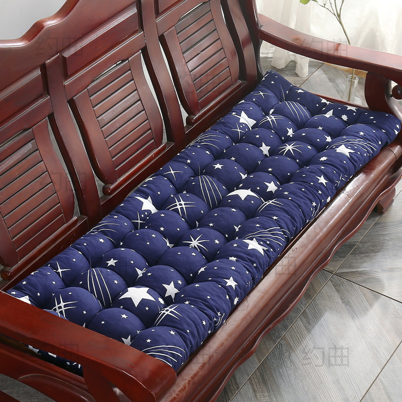 Sofá de madera sólida gruesa cuatro estaciones muebles de madera universal cojín de banco sofá antiguo de tres asientos Nayou