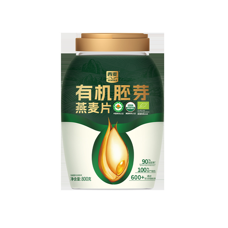 【西麦有机胚芽燕麦片】桶装高蛋白质添加蔗糖冲饮早餐燕麦片|undefined