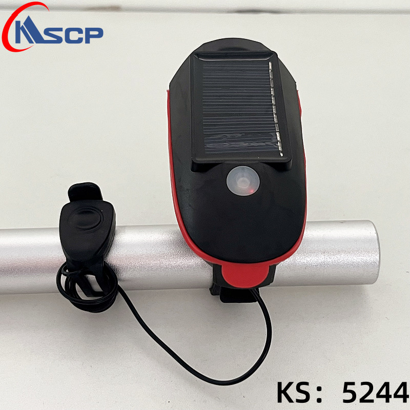 Bicicleta solar bocina faro carga noche bicicleta de montaña linterna accesorios de bicicleta equipo de ciclismo