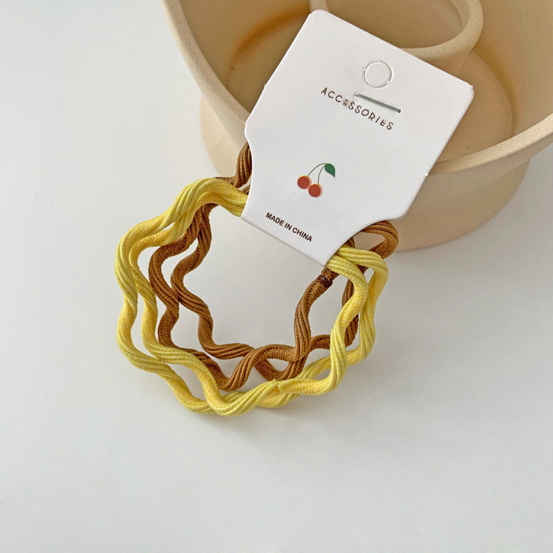 Japonés color caramelo no duele banda de pelo lindo todo-fósforo cuerda de pelo de alta banda de goma elástica Cola de Caballo cuerda de pelo accesorios para el cabello al por mayor