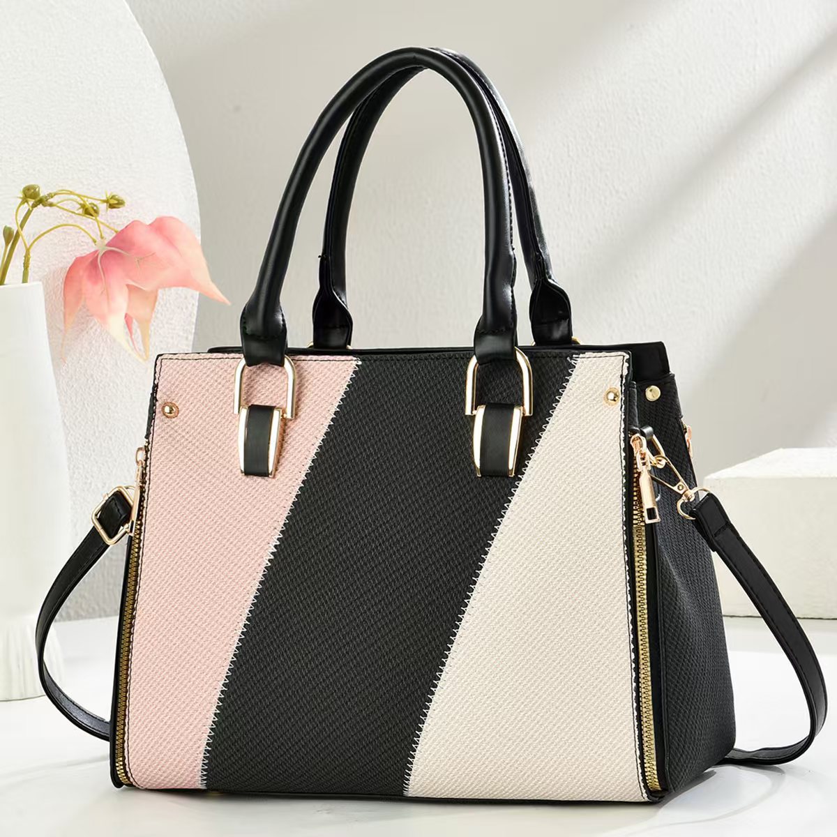 Nuevo bolso de color en contraste 2025 bolso de mujer de moda de gran capacidad bolso de mensajero casual bandolera bags transfronterizos