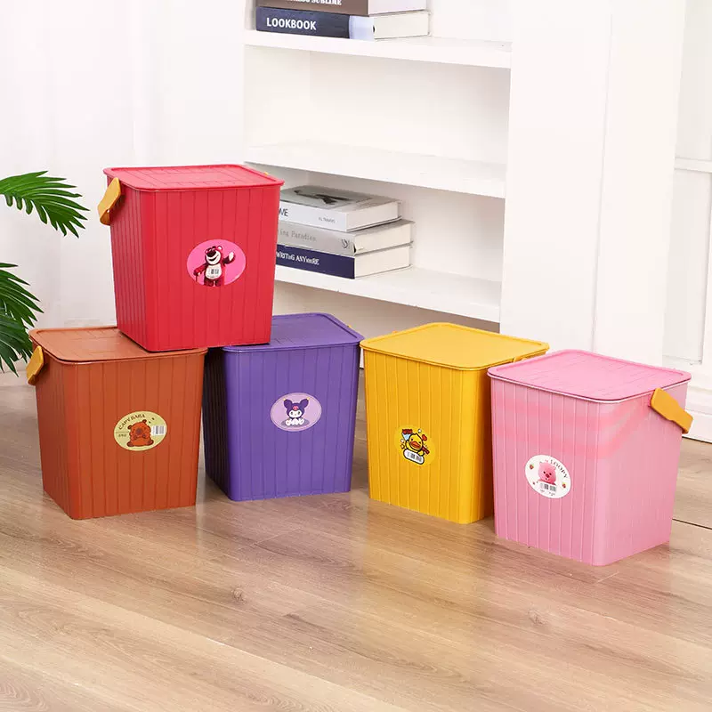 定制塑料垃圾桶方形钓鱼桶家用客厅浴室收纳桶厨房带盖手提塑料桶