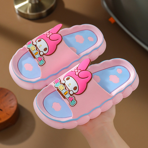 Butterfly knot children's slippers for girls, summer, little girls, babies, cute princess indoor non-slip parent-child mother-daughter sandals