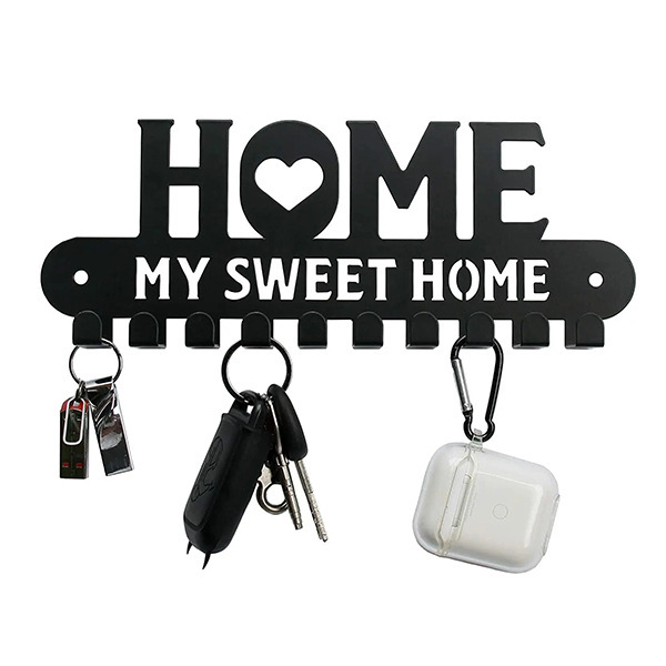 Iron iron crafts black metal keychain hook sweet home wall hanging AliExpress one-piece delivery